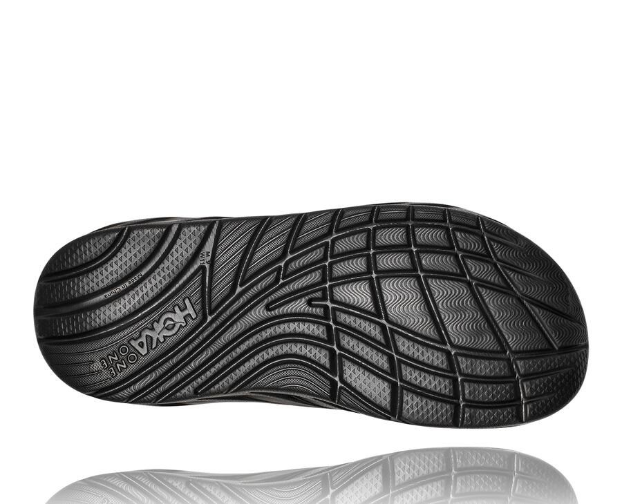 Chanclas Hoka One One Hombre - Ora Recovery Cny - Negras/Doradas - HCP653180